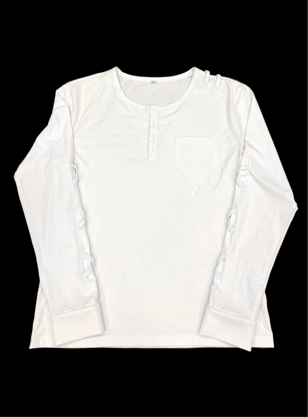 'SYMBIOTE' HENLEY LONGSLEEVE (BONE)